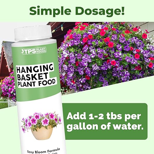 Hanging Basket Plant Food – Liquid Plant Food for More Blooms, Fuller Growth & Vibrant Color, 8 oz