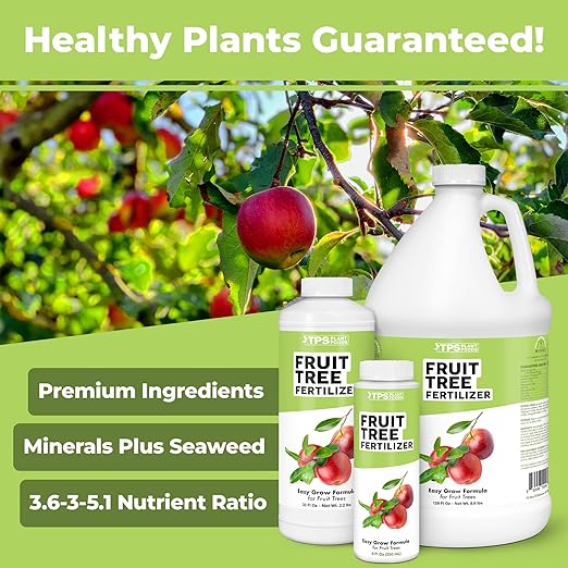 Fruit Tree Fertilizer – Liquid Plant Food for All Fruit Trees, Supports Heavy Blossoms, Bigger Harvests & Healthy Growth, 1 Gallon