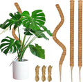 3 Pack Moss Pole, 35.4-Inch Moss Poles for Plants Monstera,Bendable Plant Support Stakes for Climbing Plants Indoor, Garden Trellis Plant Stick for Potted Plants, Pothos Philodendron