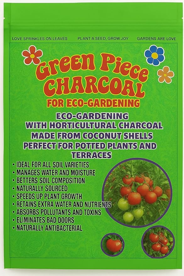 Green Piece Horticultural Activated Charcoal – 1 Pound Garden Charcoal for Terrariums, Potted Plants & Soil Drainage – Moisture & Odor Absorber – Made from Coconut Shells