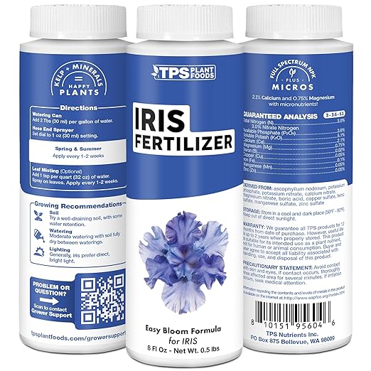 Iris Fertilizer – Liquid Plant Food for More Blooms, Stronger Root Development & Vibrant Flower Color, 32 oz