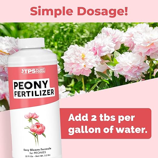 Peony Fertilizer – Liquid Plant Food for Bigger Blooms, Stronger Stems & Healthy Root Development, 32 oz