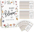 Maitys 100 Pcs Baby Shower Seed Packets Favors for Guests Baby in Bloom Wooden Sign Self Adhesive Envelopes Packet Storage Decor, No Seeds(Boho Wildflowers)