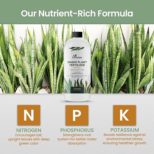 16oz Snake Plant Fertilizer for Snake Plant Live - Makes 96 Gallons of Fertilizer for Indoor Plants, Ideal for Healthy Growth, Strong Leaves, and Vibrant Color - Rich in Macro & Micronutrients
