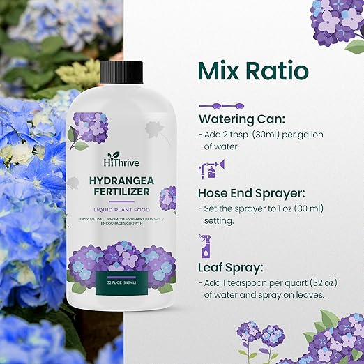 32oz Hydrangea Fertilizer - Makes 32 Gallons of Hydrangea Plant Food, Hydrangeas Indoor Plant Fertilizer Liquid for Lush Growth, Strong Stems, and Vibrant Blooms, Nutrient-Rich Flower Food