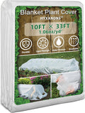 10 * 33 FT Plant Covers Freeze Protection, 1.06 oz/yd² Large Thick Floating Row Cover Fabric for Winter Frost Protection, White Blanket Cloth for Outdoor Garden Vegetables in Cold Weather