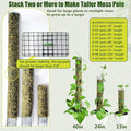 6 Pack Metal Moss Pole, 40"/24"/15" Moss Poles for Plants Monstera, Stackable Sphagnum Moss Pole for Plants Work with Sphagnum Moss(6 Pack 40")