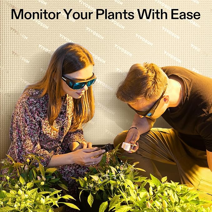 VIVOSUN Indoor Hydroponics Anti UVA and UVB Grow Room Glasses Goggles with Glasses Case, Blue (Pack of 2)