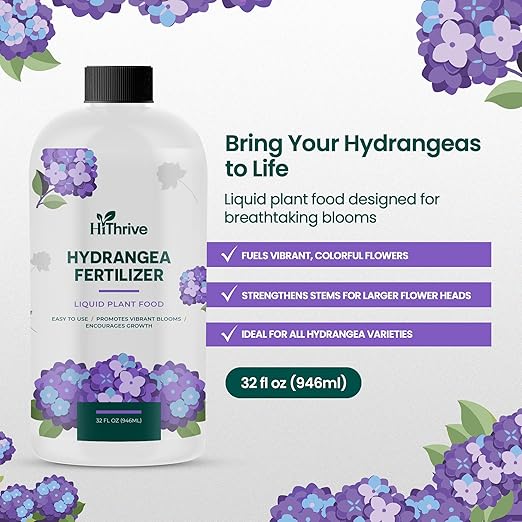 32oz Hydrangea Fertilizer - Makes 32 Gallons of Hydrangea Plant Food, Hydrangeas Indoor Plant Fertilizer Liquid for Lush Growth, Strong Stems, and Vibrant Blooms, Nutrient-Rich Flower Food