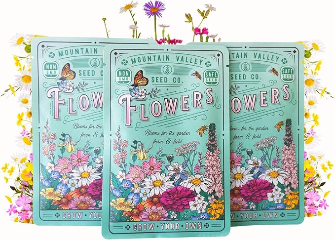 Wildflower Seeds Pollinator Collection - Includes 3 Premium Mixes: Save The Bees, Save The Monarchs, and Hummingbird & Butterfly - 15,000+ Wild Flower Seeds for Planting - Open Pollinated, Non-GMO