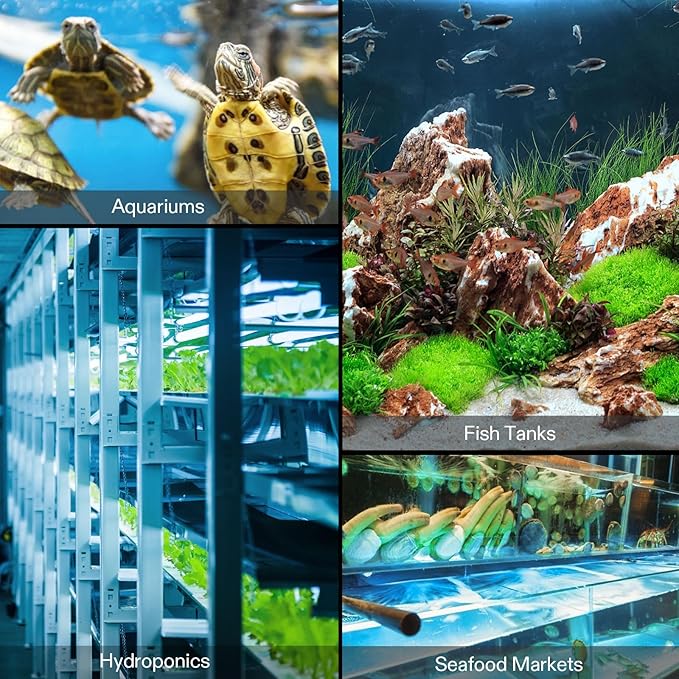 VIVOSUN Air Stone Disc 8 x 8 Inch with Shell and Sucker for Aquarium, Fish Tank and Hydroponics Air Pump (Pack of 2)