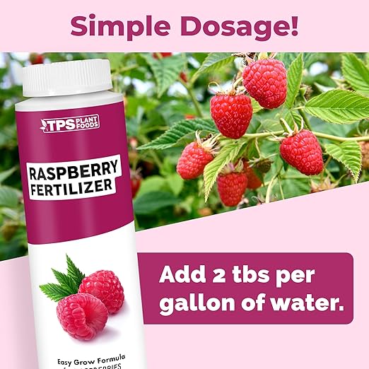 Raspberry Fertilizer for Raspberry Plants, Supports Healthy Growth and Plump Berries in Raspberry Plants, Liquid Fertilizer by TPS Plant Foods, 8 oz (250mL)