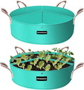 2 Pack 50 Gallon 3 Compartment Potato Grow Bag,Vegetable Growing BagThickened PE Garden Pots with Drainage Holes Branch-Binding Holes, Reusable Plant Bag for Vegetables、Flowers