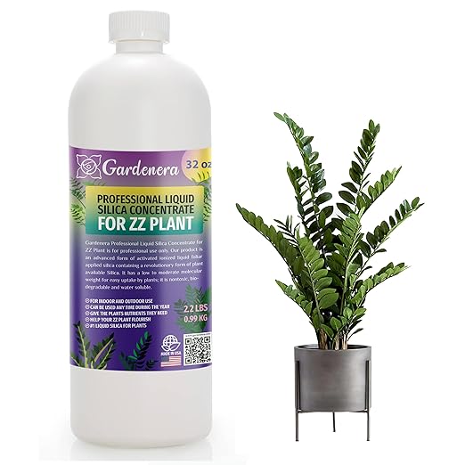 𝐏𝐑𝐎𝐅?𝐒𝐒𝐈𝐎𝐍𝐀𝐋 Liquid Silica Plant Supplement - 32oz - ZZ Plants Liquid Silica Boost Fertilizer - Stronger Stems & Healthy Leaves for Indoor & Outdoor ZZ Plants (Makes 180 Gallons)