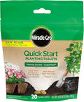 Miracle-Gro Quick Start Planting Tablets - Plant Starter Fertilizer for Flower, Vegetable, and Houseplant Transplants, OMRI Listed, 20 No Mess Tablets