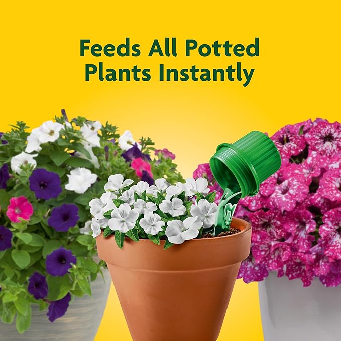 Miracle-Gro Pour & Feed Plant Food - Outdoor and Indoor Plant Fertilizer for Containers, Instantly Feeds, 32 fl. oz.