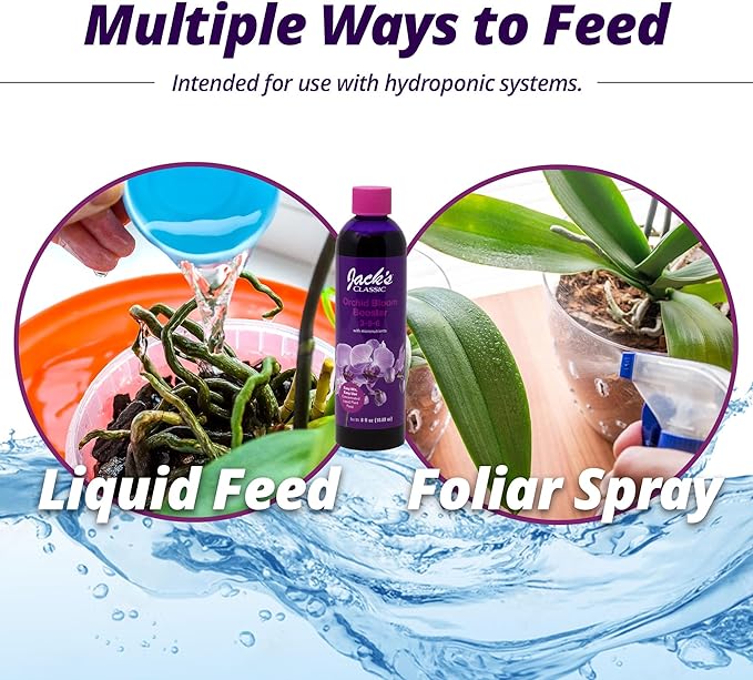 Jack's Classic 3-9-6 Orchid Bloom Booster Liquid Plant Food with Micronutrients, 8 fl. oz.