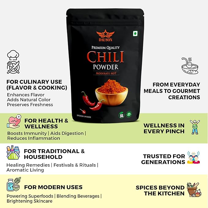 Chili Powder – 100% Pure & Natural | Finely Ground Chili | No Additives or Fillers | Aromatic, Earthy Flavor for Cooking | 25g Sample Available | Kitchen Essential for Global Cuisine
