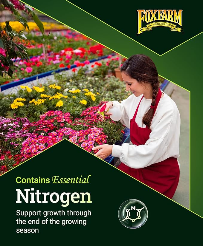 FoxFarm Happy Frog Fruit & Flower Fertilizer - Supports Abundant Fruit & Flowering - Nitrogen for Sustained Growth - Mycorrhizal Fungi - OMRI Listed - 4 lb