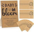 Maitys 100 Pcs Baby Shower Seed Packets Favors for Guests Baby in Bloom Wooden Sign Self Adhesive Envelopes Packet Storage Decor, No Seeds(Retro Wildflower)