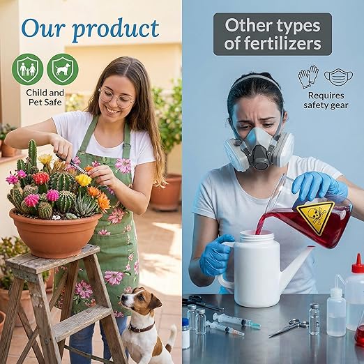Cactus & Succulent Plant Food | Concentrated Nutrient Solution for Indoor & Outdoor Plants | Made in USA | Promotes Growth & Blooms