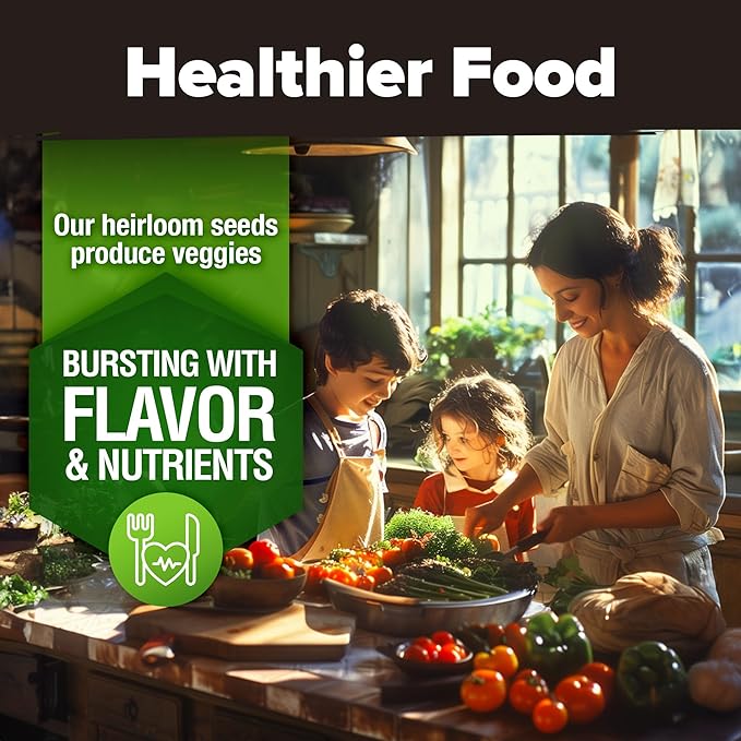 HOME GROWN Heirloom Vegetable Seeds - 15 Varieties, 7,000+ Non GMO Seeds for Planting, Complete Vegetable Garden Kit for Indoor & Outdoor Growing, Survival Seed Vault for Preppers