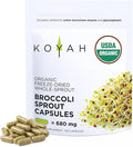 KOYAH - Organic Broccoli Sprout Capsules – Freeze-Dried Whole Broccoli Sprouts – 3rd Party Tested for Active Myrosinase & Glucoraphanin (Sulforaphane Glucosinolate) - 150 Capsules