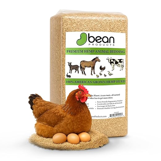 Hemp Animal Bedding 1 Lb = 5.1 Liters of Natural Ground Hurds - Super Absorbent- DUST Free- for Your Horse, Chicken, Rabbit, Reptile, Hamster, Cage Coop or CAT Litter - USA Grown - Carbon Negative
