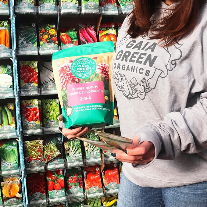 Gaia Green Power Bloom Fertilizer, 2 kg Pouch High Phosphate Organic Blend for Maximum Flowering and Fruit Production in Professional Hydroponics and Traditional Soil Gardening