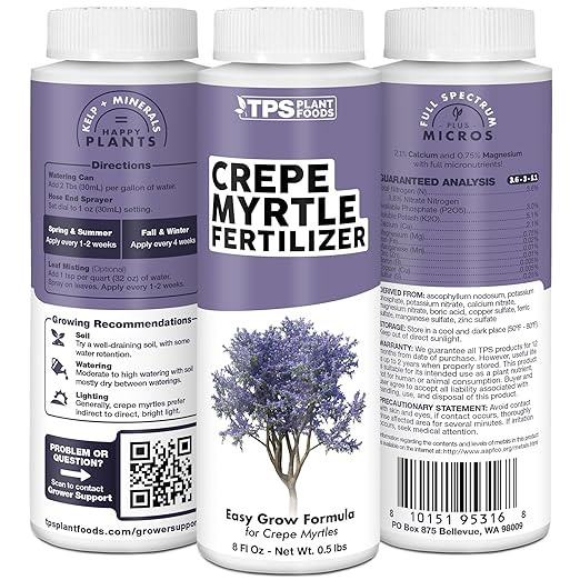 Crepe Myrtle Fertilizer – Liquid Plant Food for More Blooms, Vibrant Color Healthy Growth, 32 oz