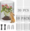Nexum 30Pcs Plant Protectors from Animals – 16" x 12" Metal Tree Trunk Guards, Garden Plant Cloches & Expandable Plant Cages to Protect from Deer, Rabbits & Lawn Mowers