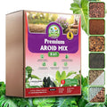 DUSPRO Recycle 8in1 Aroid Potting Mix Pre-Mixed Indoor Potting Soil for Aroid Plants, Chunky Soil Mix for Indoor Plants with Pine Bark,Pumice, Coir, Coco Chips, LECA,Perlite, Zeolite,Worm Castings 4QT