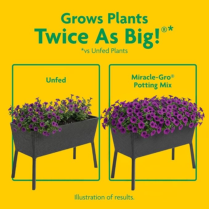 Miracle-Gro Potting Mix for Container Plants, Flowers and Vegetables, 2 cu. ft. & 24 Pack Indoor Plant Food Spikes, Continuous Feeding for Houseplants