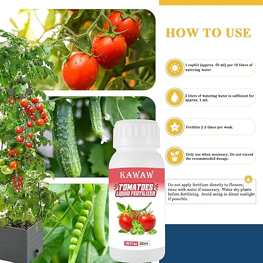 10oz Organic Probiotic Tomato Fertilizer - Microbial Vegetable Nutrient Solution for Strong Roots, Green Leaves & High Yield - 1:400 Concentrate