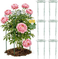 6 Pack Peony Cages and Supports, 11.8" x 24" Tall Peonies Support Cage, Heavy Duty Metal Peony Stakes and Supports for Rose Hydrangea Flower Plant