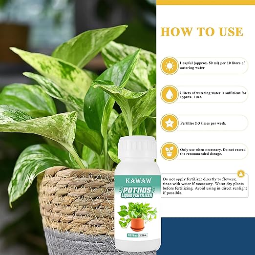 10 oz Pothos Plant Food Liquid Fertilizer - Organic Probiotic Nutrient Solution for Indoor Houseplants, Vibrant Leaves & Root Growth