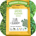 Flawn Seed Kits Micro Clover Seed, 1 Lb, Organic Coated, Eco-Friendly, Low Growing, Low Maintenance, Lawn Alternative, Kraft Zipper Pouch, Covers up to 3,600 Sqft