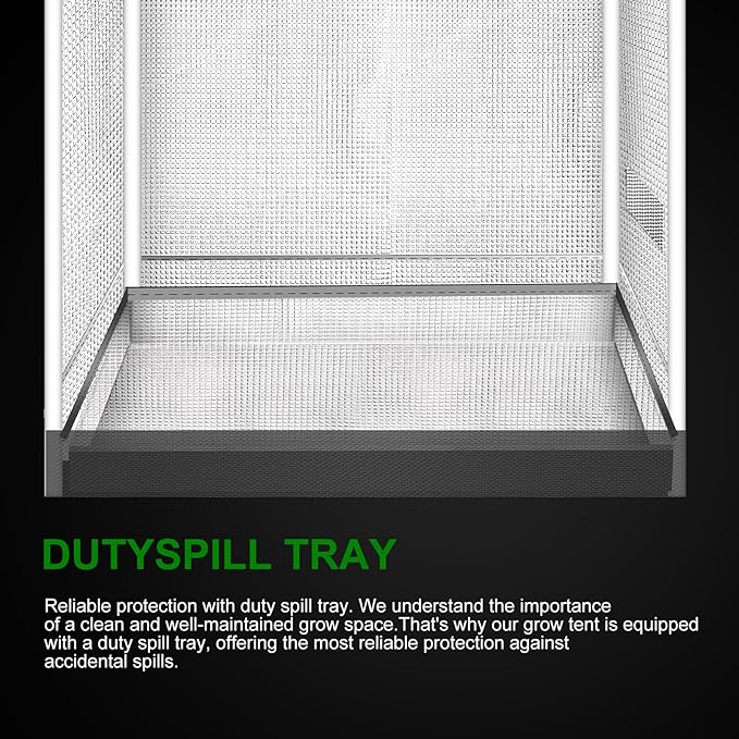 MELONFARM Small Grow Tent for Aerogarden，18”x18”x55” ，Hydroponics Growing System ，Highly Reflective 600D Diamond Mylar Canvas with Ventilation window and Floor Tray for Hydroponic Indoor Plant Growing