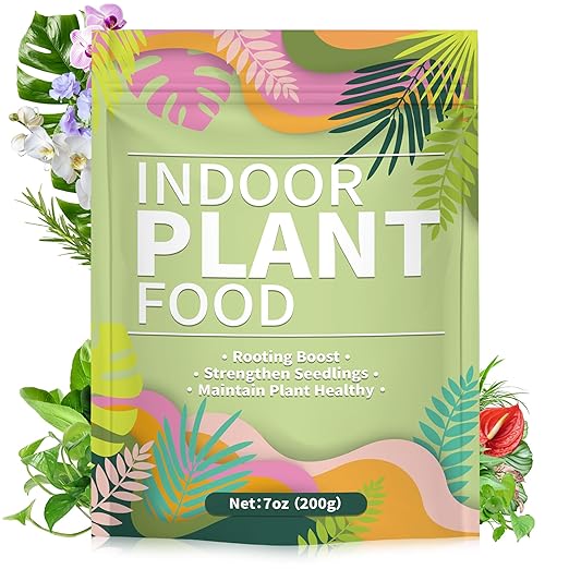 Houseplant Fertilizer, Indoor Plant Food for Potted Houseplants, for Flower & Vegetable Gardens, 7 oz