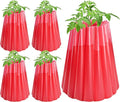 Adnee 5 Pack Water Filled Plant Protectors-19 x 17 Inch Reusable Wall of Water Plant Covers for Tomato Plants-Red Early Season Insulating Plant Protective Cover for Outdoor Winter Freeze Protection