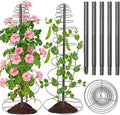 74in Tall Spiral Frame Trellis for Climbing Plants Outdoor, Heavy Duty Metal Garden Plant Tower, Rustproof Support for Pole Bean Cucumber Sweet Peas Clematis Vines, Anti-Tip Pot Indoor Decor, 1 Pack