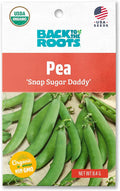 Back to The Roots 100% Organic Seed Packet - Pea 'Snap Sugar Daddy' 8.4g