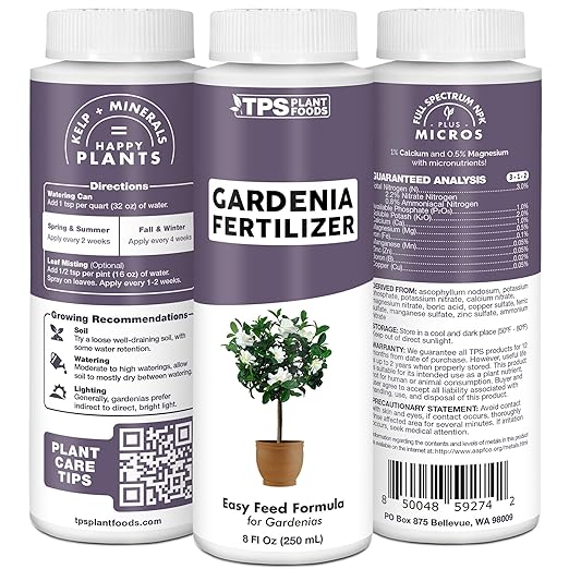 Gardenia Fertilizer – Liquid Plant Food for More Blooms, Rich Green Leaves & Stronger Root Development, 8 oz