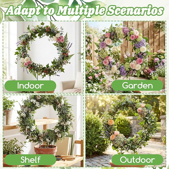 3 Pack Small Round Metal Plant Trellis, 11 Inch Black Iron Trellis Climbing Plants Indoor Outdoor Plant Support for Potted Vines Flowers