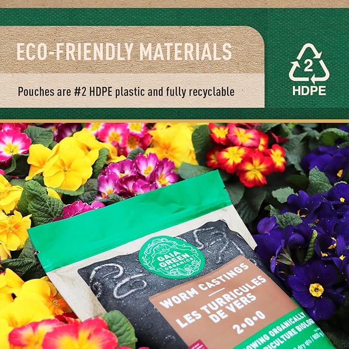 Gaia Green Power Bloom Fertilizer, 2 kg Pouch High Phosphate Organic Blend for Maximum Flowering and Fruit Production in Professional Hydroponics and Traditional Soil Gardening