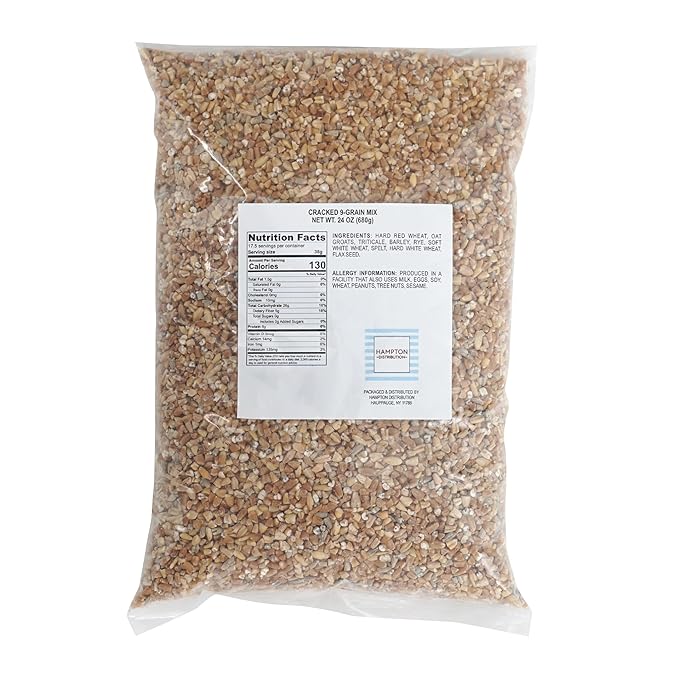 Cracked 9 Grain Mix, 1.5 Pound Bulk Bag, Hampton Distribution