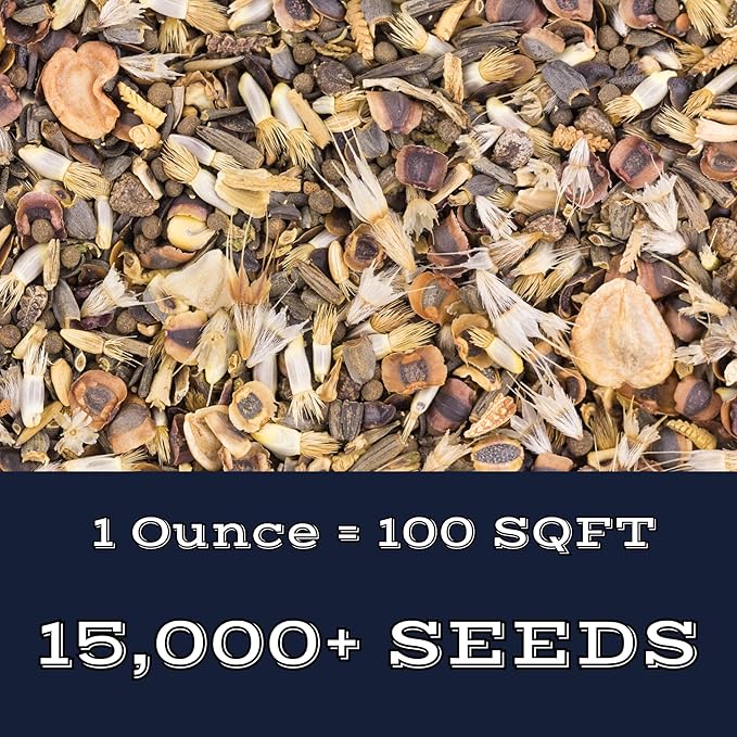 Partial Shade Wildflower Mix (1oz) Sprinkle a Little Magic—Our Shade, Perennial, Hummingbird, Deer-Resistant, and Other mixes Bring Vibrant Color and pollinator Joy to Any Space.