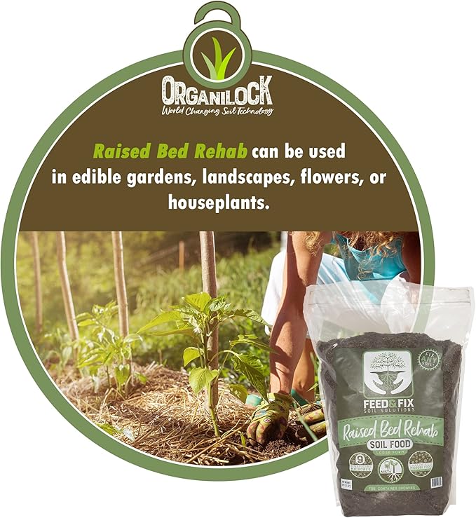 Raised Bed Rehab Potting Garden Soil for Growing (10 Pound Bag)