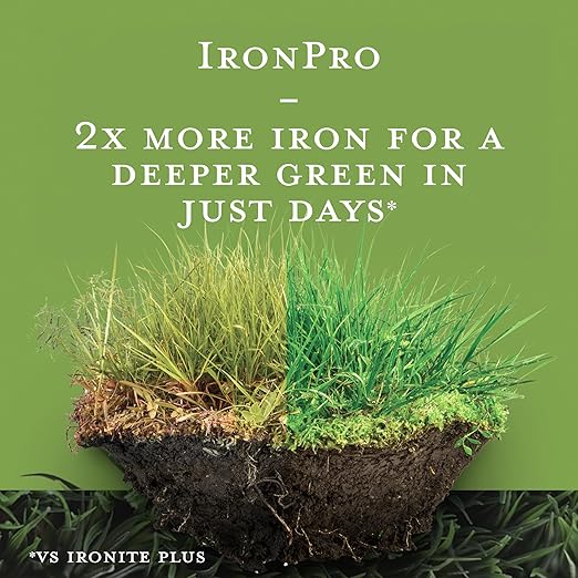 Earth Science IronPro Fast Acting Liquid Iron Concentrate— 32oz—Iron Supplement for Lawns Plants Gardens Corrects Iron Deficiency, Deepens Green Color Without Excessive Growth, Covers 4,000 Sq Ft