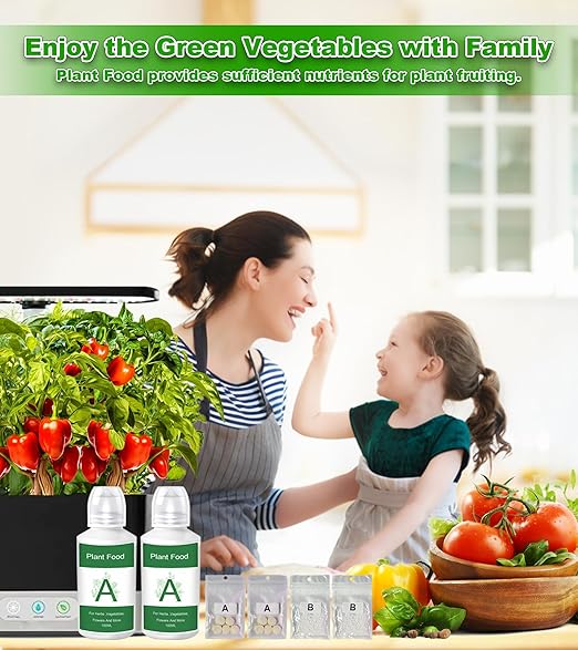 800ml Hydroponics Nutrients Fit for AeroGarden Hydroponic Indoor Garden, Hydroponics Supplies A&B Plant Foods hydroponic Nutrient Solution for Vegetables Fruits Flowers Thrive